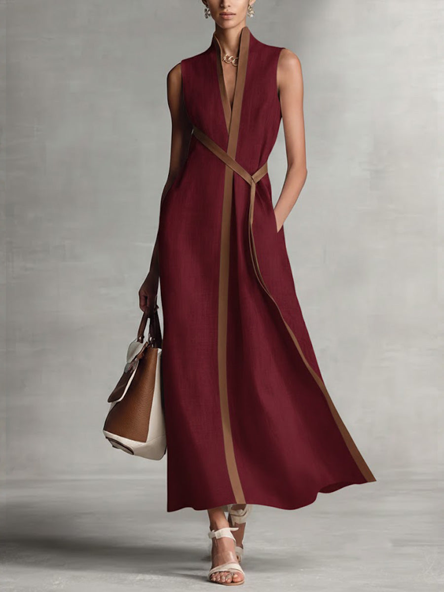 Alma | Vestido largo fluido sin mangas con corte elegante