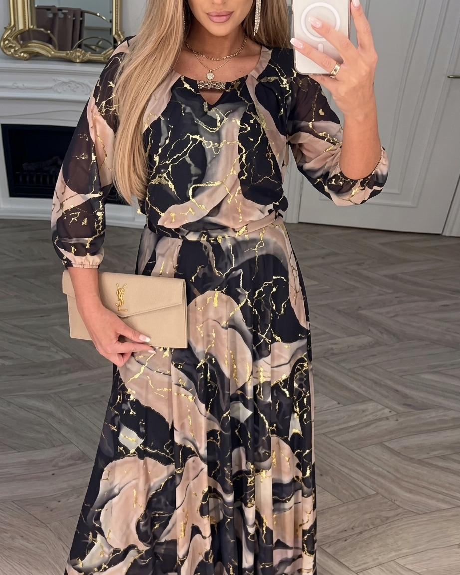 Bianca | Vestido de gasa con estampado