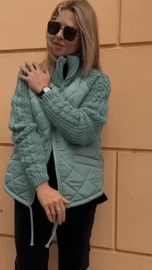 Martina®️ - Chaqueta Patchwork de punto para mujer