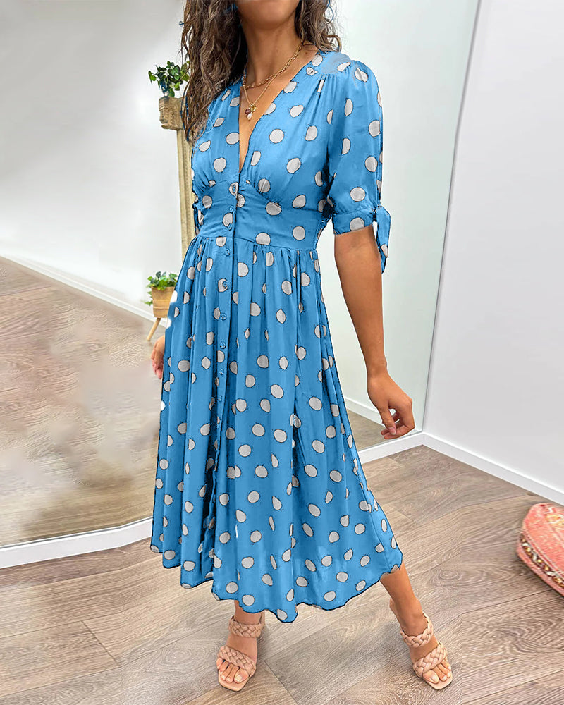 Monica™ | Vestido elegante con lunares