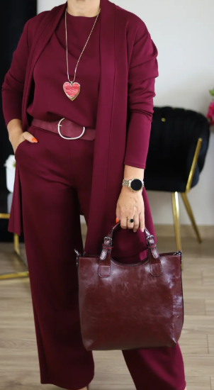 GABRIELLA | Conjunto de 3 piezas con cárdigan largo cómodo, elegante y versátil para todas las ocasiones.