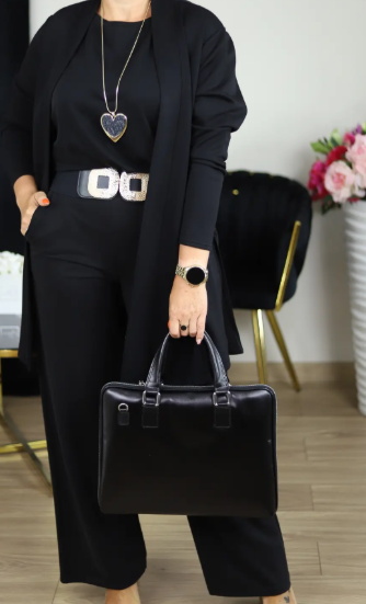 GABRIELLA | Conjunto de 3 piezas con cárdigan largo cómodo, elegante y versátil para todas las ocasiones.