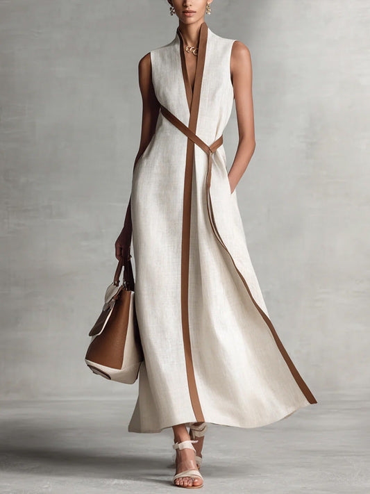 Alma | Vestido largo fluido sin mangas con corte elegante