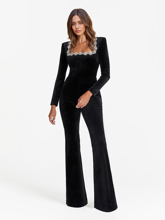 Naomi™ | Mono de terciopelo decorado para mujer