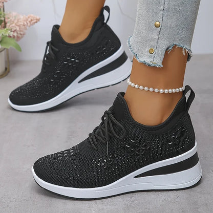 Gisela – Zapatillas ortopédicas con pedrería brillante