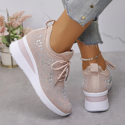 Gisela – Zapatillas ortopédicas con pedrería brillante