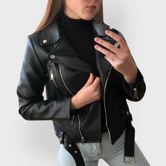 Paula | Chaqueta de cuero resistente y casual