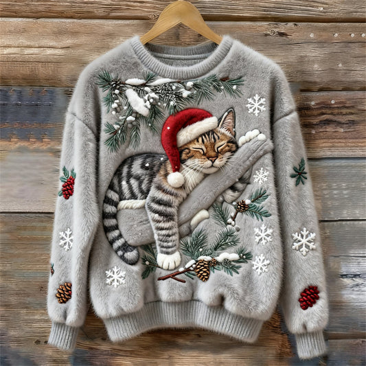 Jersey navideño suave para mujer
