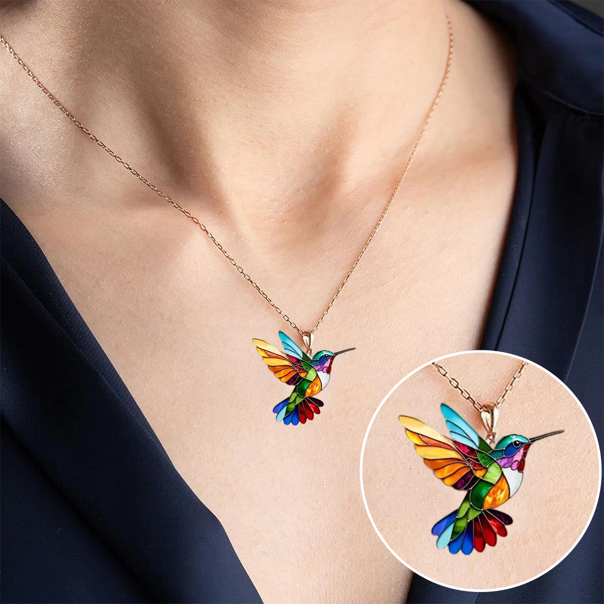 Leila™ | Elegante collar colibrí