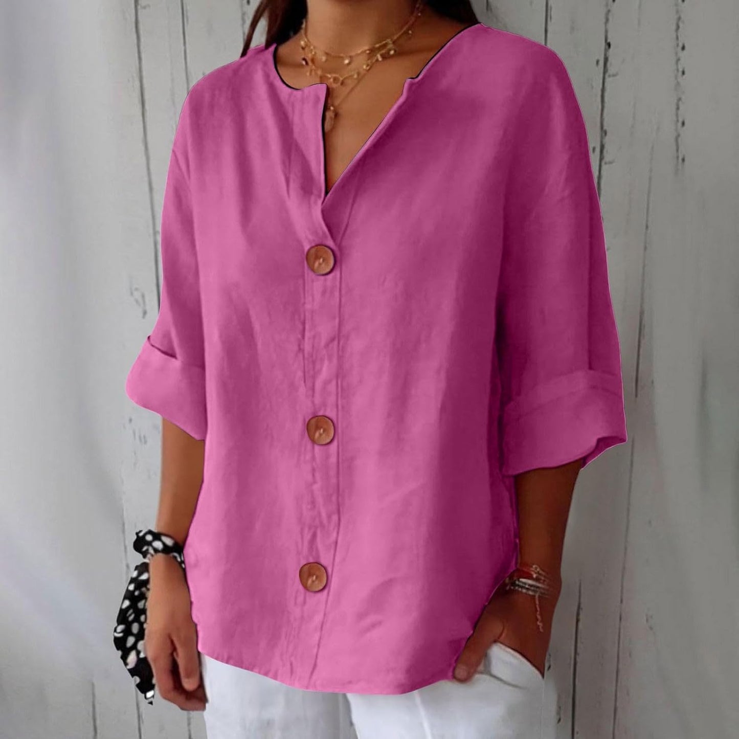 Lara™ | Blusa de lino informal