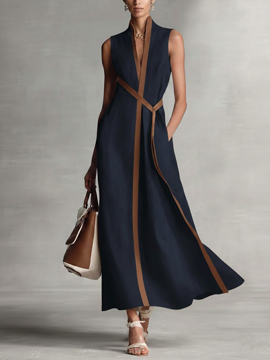Alma | Vestido largo fluido sin mangas con corte elegante