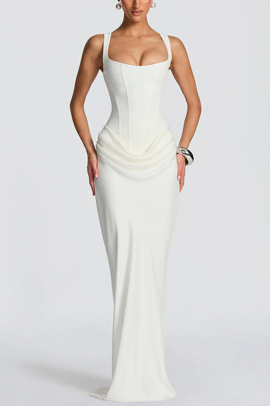 Leonor | Vestido maxi de escote cuadrado
