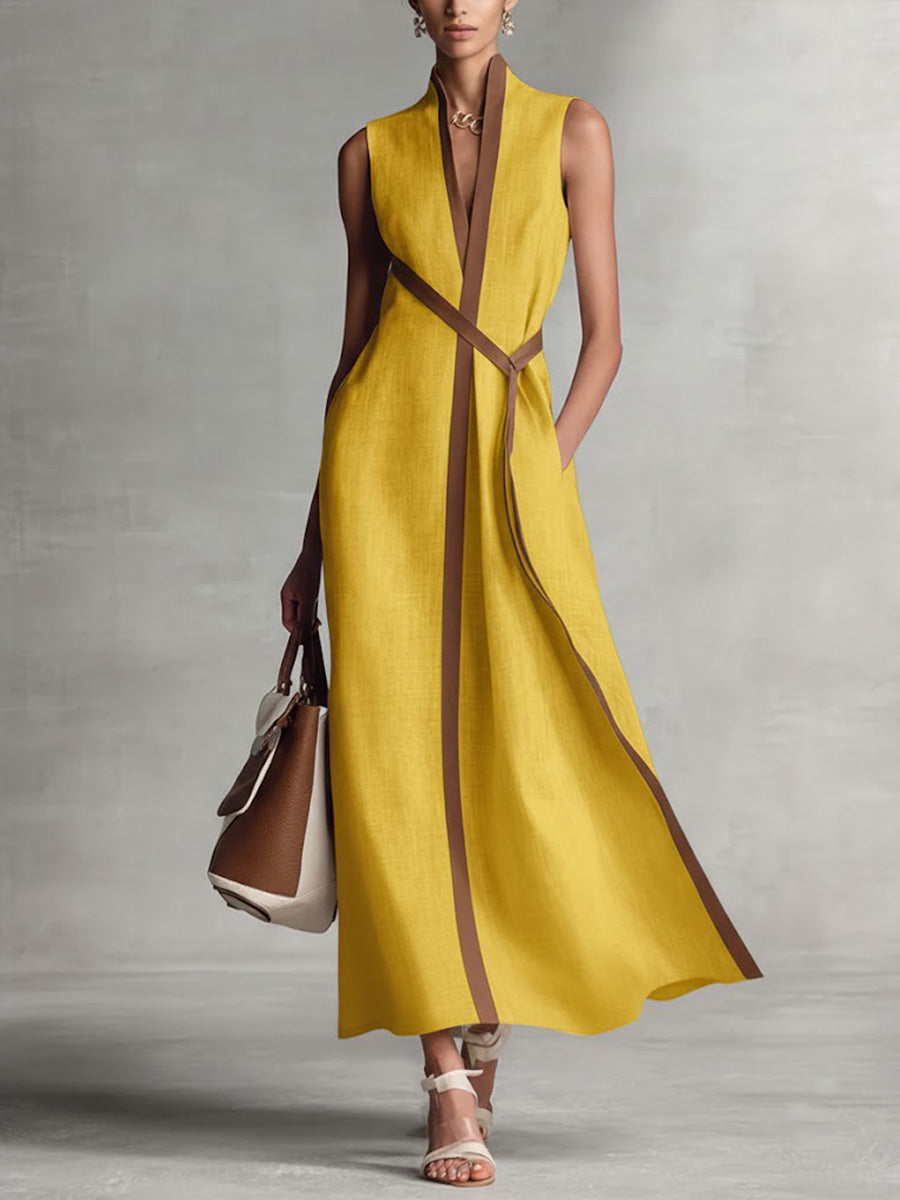Alma | Vestido largo fluido sin mangas con corte elegante