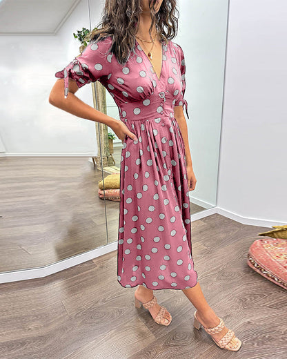 Monica™ | Vestido elegante con lunares