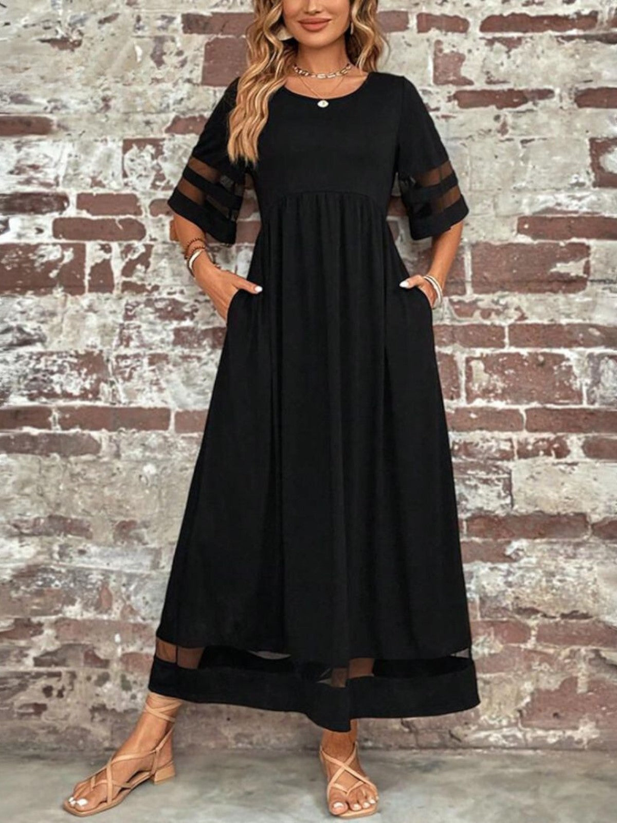 Esmeralda - Vestido elegante con cobertura favorecedora para el vientre