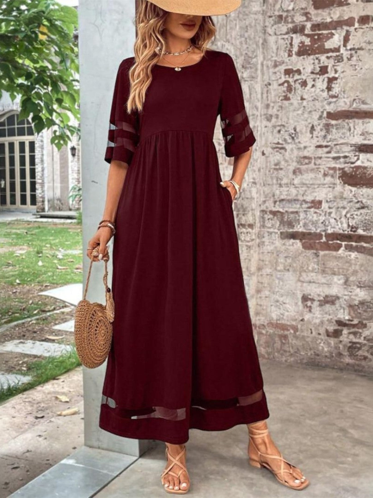 Esmeralda - Vestido elegante con cobertura favorecedora para el vientre