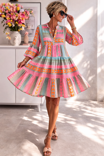 Lucía | Vestido midi holgado con estampado