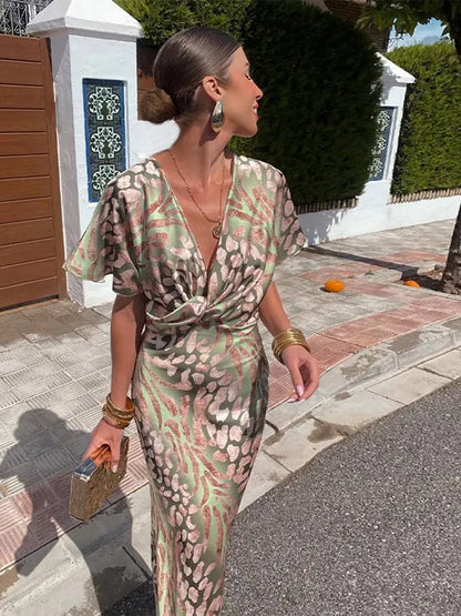 Claudia | Vestido midi color cobre