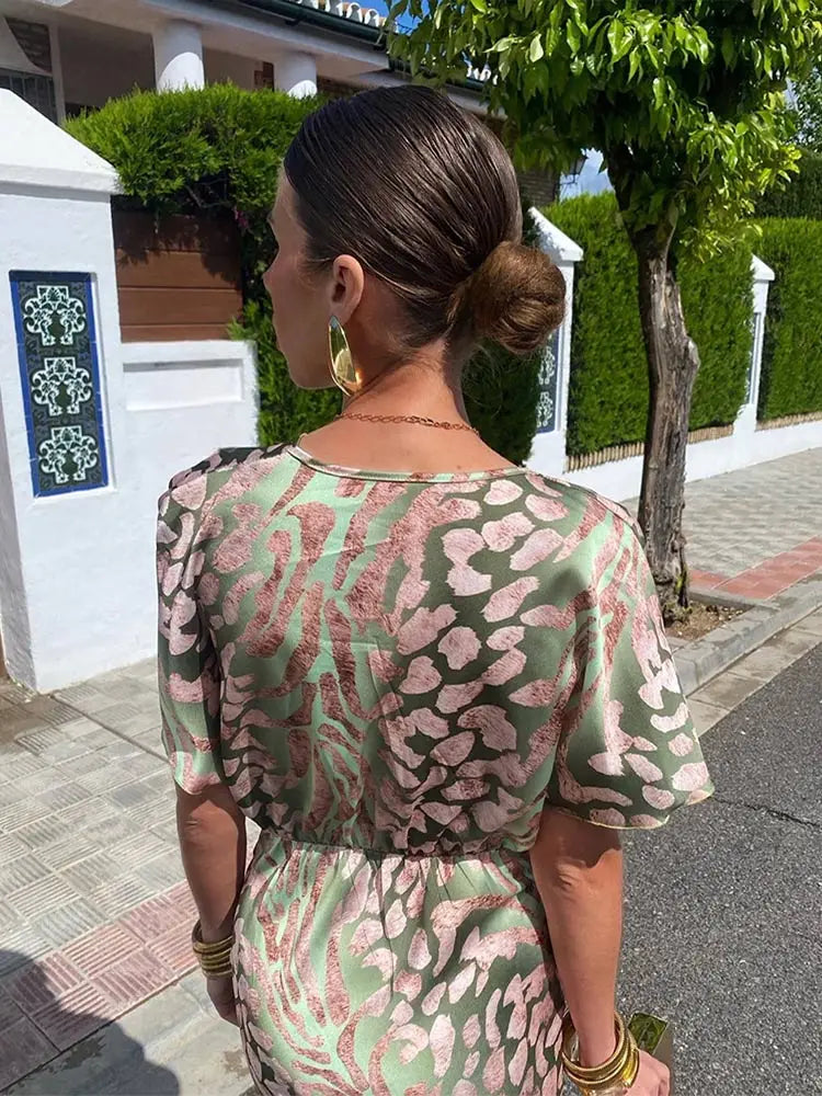Claudia | Vestido midi color cobre