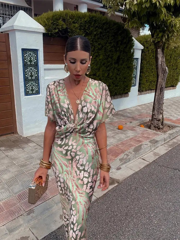 Claudia | Vestido midi color cobre