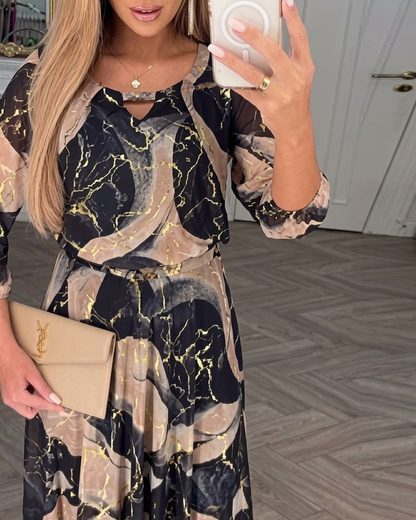Bianca | Vestido de gasa con estampado
