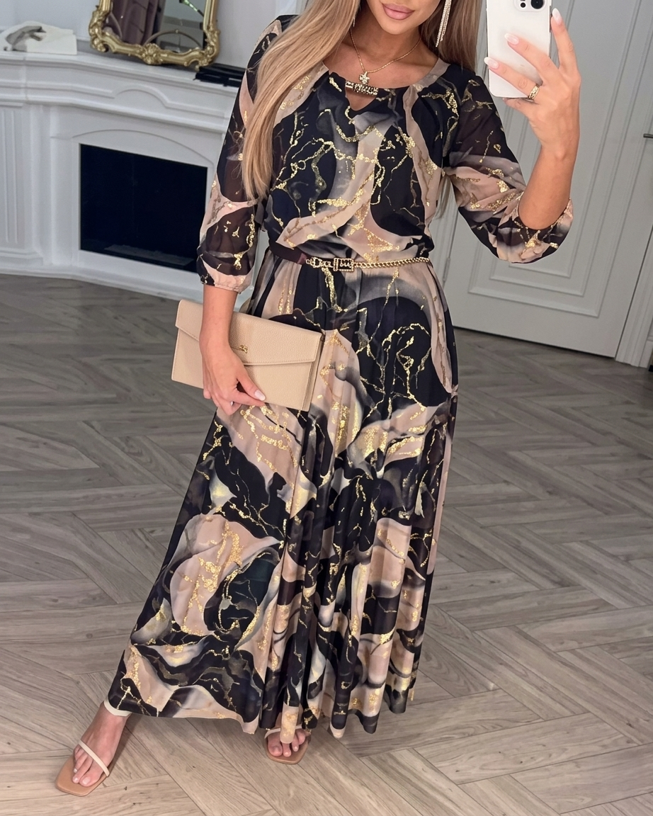 Bianca | Vestido de gasa con estampado