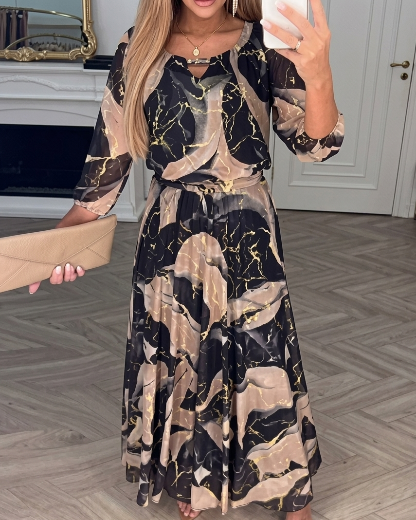 Bianca | Vestido de gasa con estampado