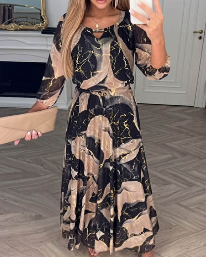 Bianca | Vestido de gasa con estampado