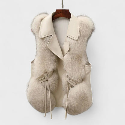 Maeva™ - Elegante chaleco de cuero