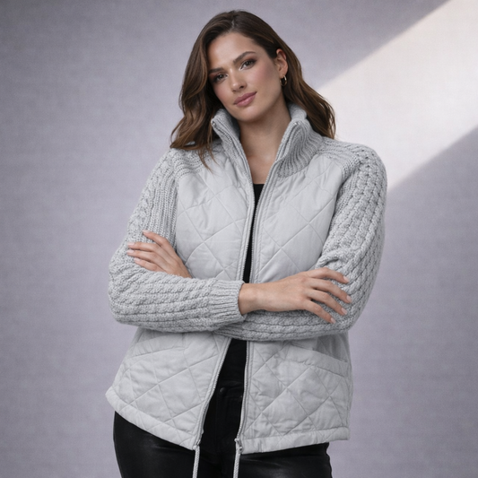Martina®️ - Chaqueta Patchwork de punto para mujer