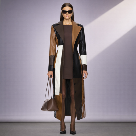 Vega™ - Abrigo largo patchwork