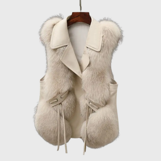 Maeva™ - Elegante chaleco de cuero