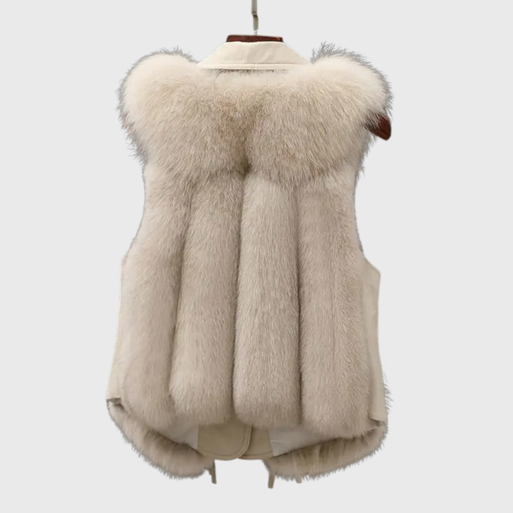 Maeva™ - Elegante chaleco de cuero