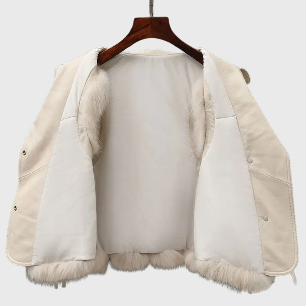 Maeva™ - Elegante chaleco de cuero