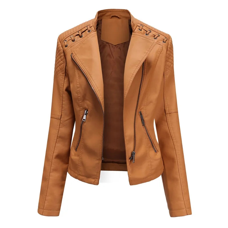Laia | Chaqueta clásica de piel suave