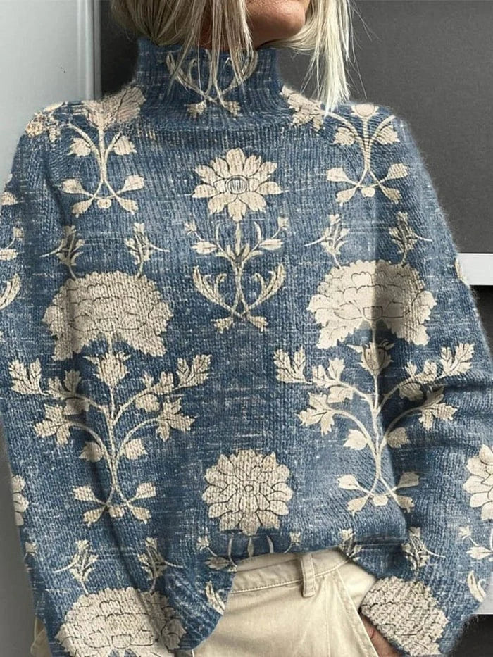 Amelia – Jersey de cuello alto cálido y elegante.