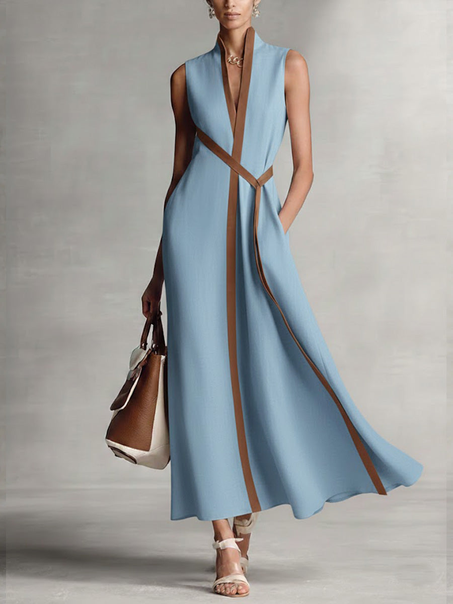 Alma | Vestido largo fluido sin mangas con corte elegante