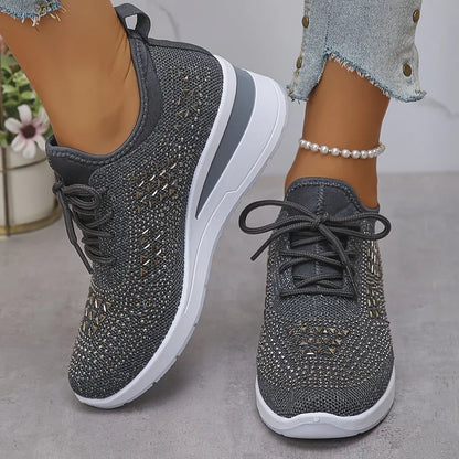Gisela – Zapatillas ortopédicas con pedrería brillante