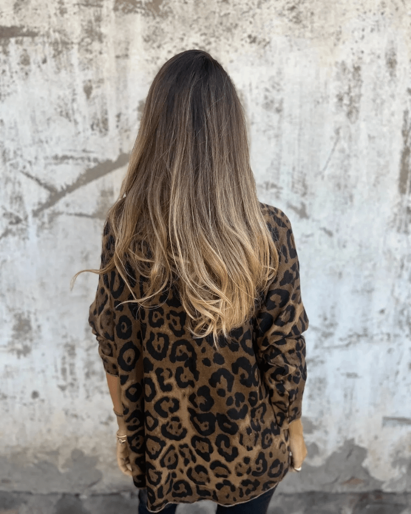 Ágata | Top informal de mujer con estampado de leopardo
