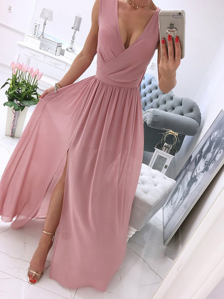 Carol - Vestido de playa de mujer sin mangas y escote en V