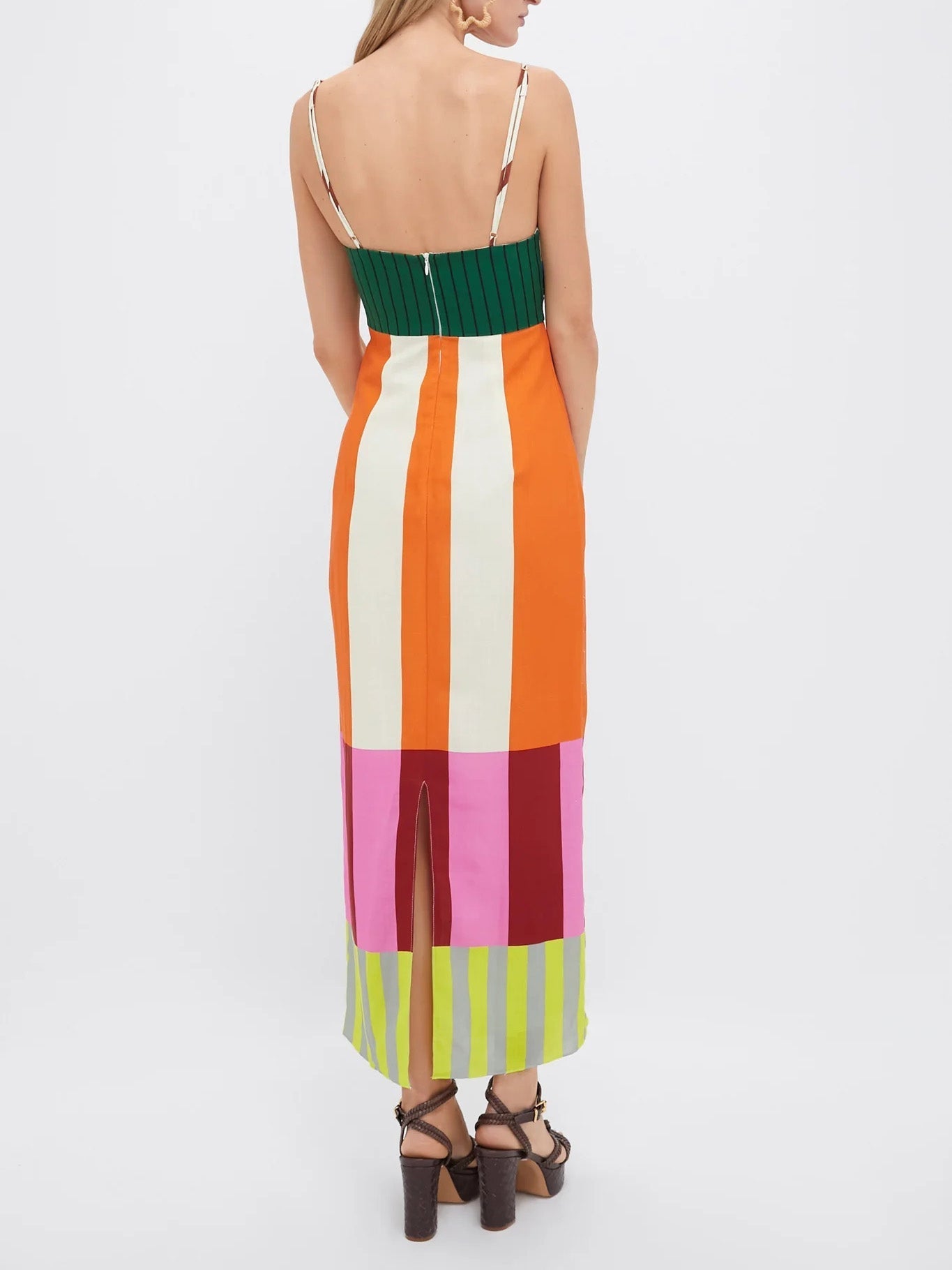 Pamela – Vestido largo de rayas de colores