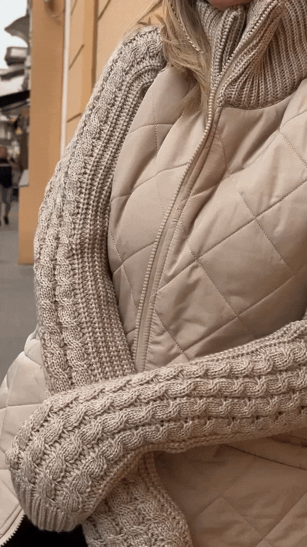Martina®️ - Chaqueta Patchwork de punto para mujer