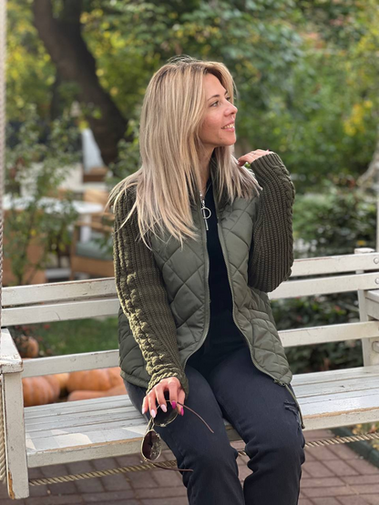 Martina®️ - Chaqueta Patchwork de punto para mujer