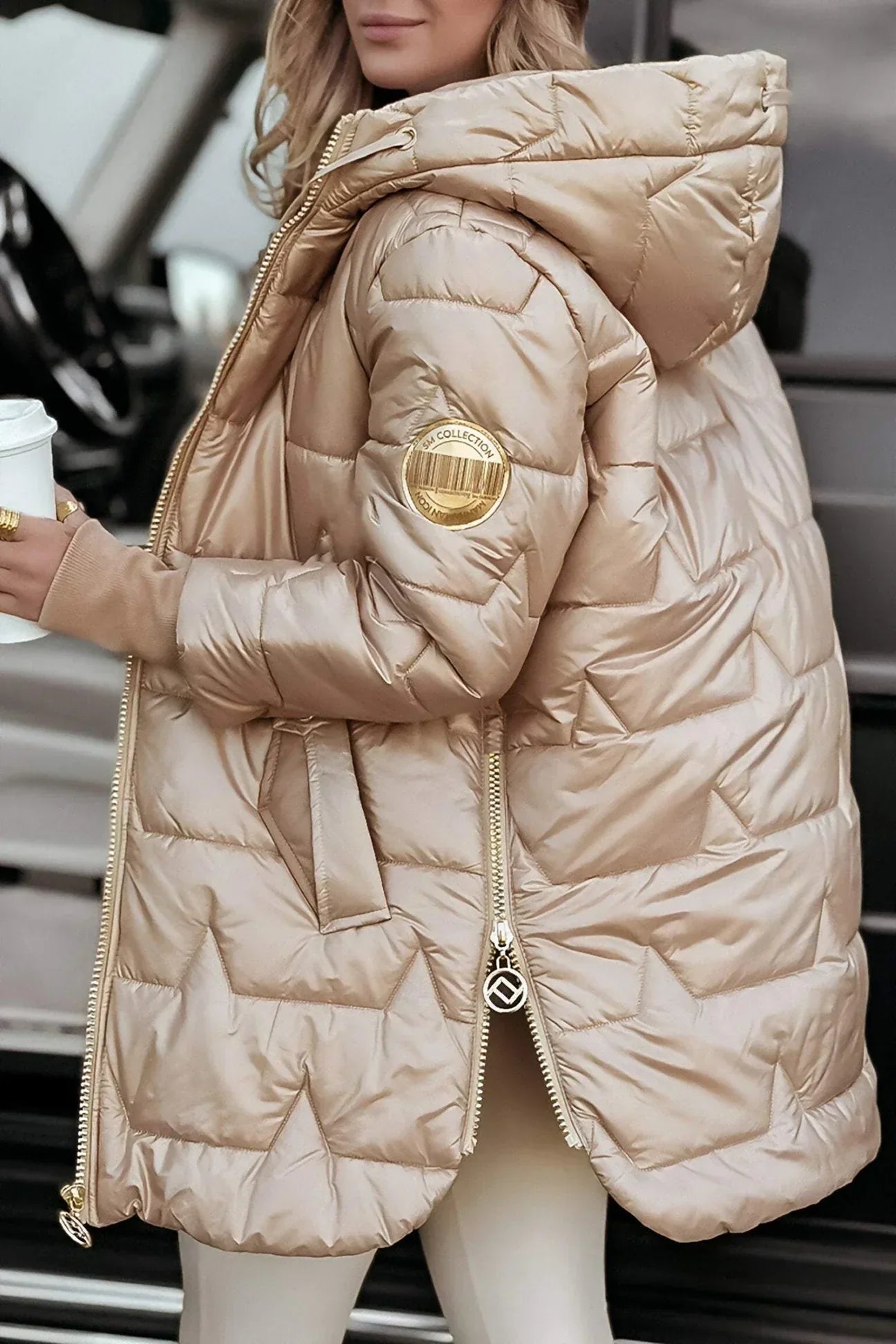 Naima - Elegante abrigo de invierno con capucha y acolchado