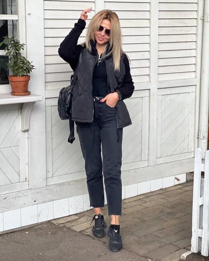 Martina®️ - Chaqueta Patchwork de punto para mujer