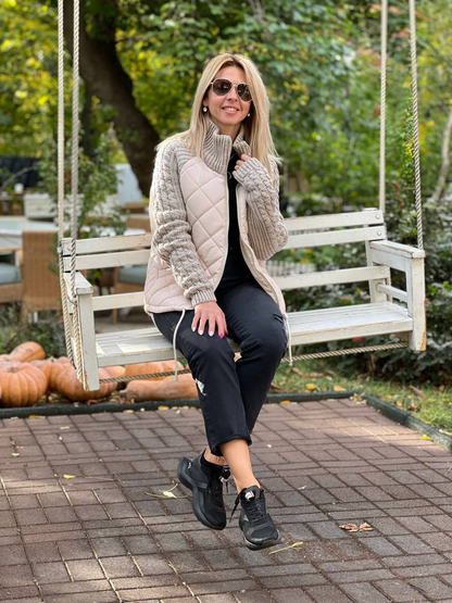 Martina®️ - Chaqueta Patchwork de punto para mujer