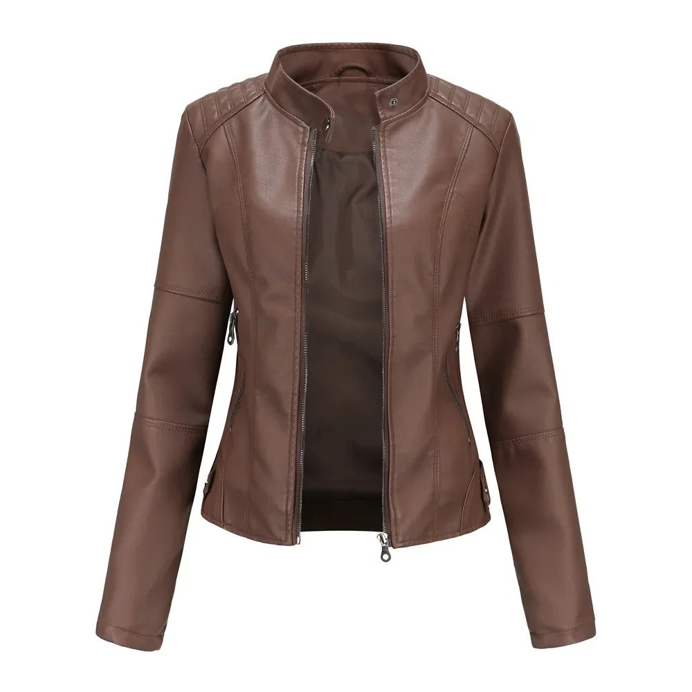 Bárbara | Chaqueta de cuero elegante y moderna