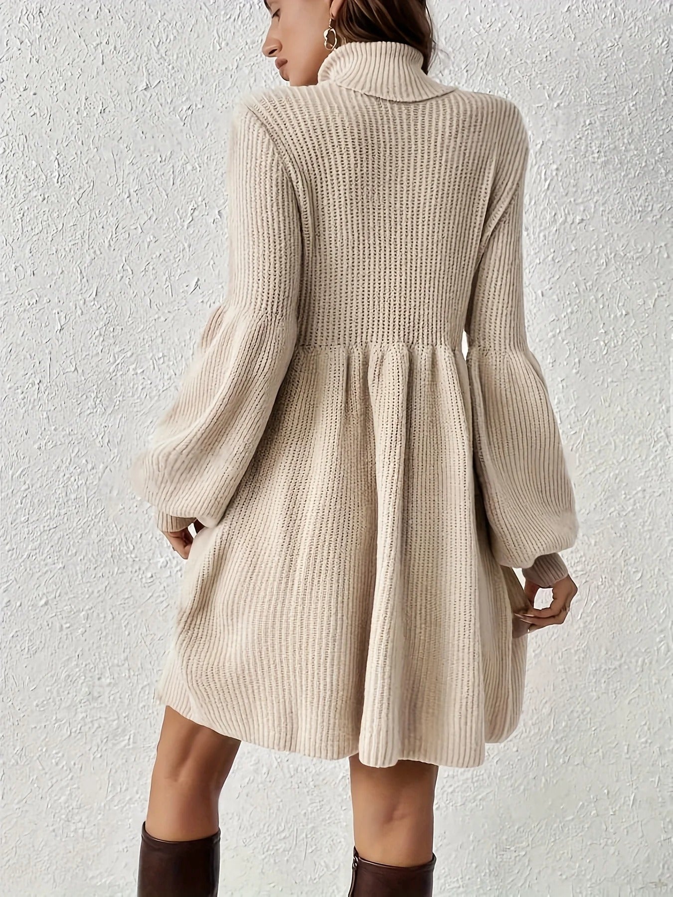 Marta – Vestido Suéter con Vuelo