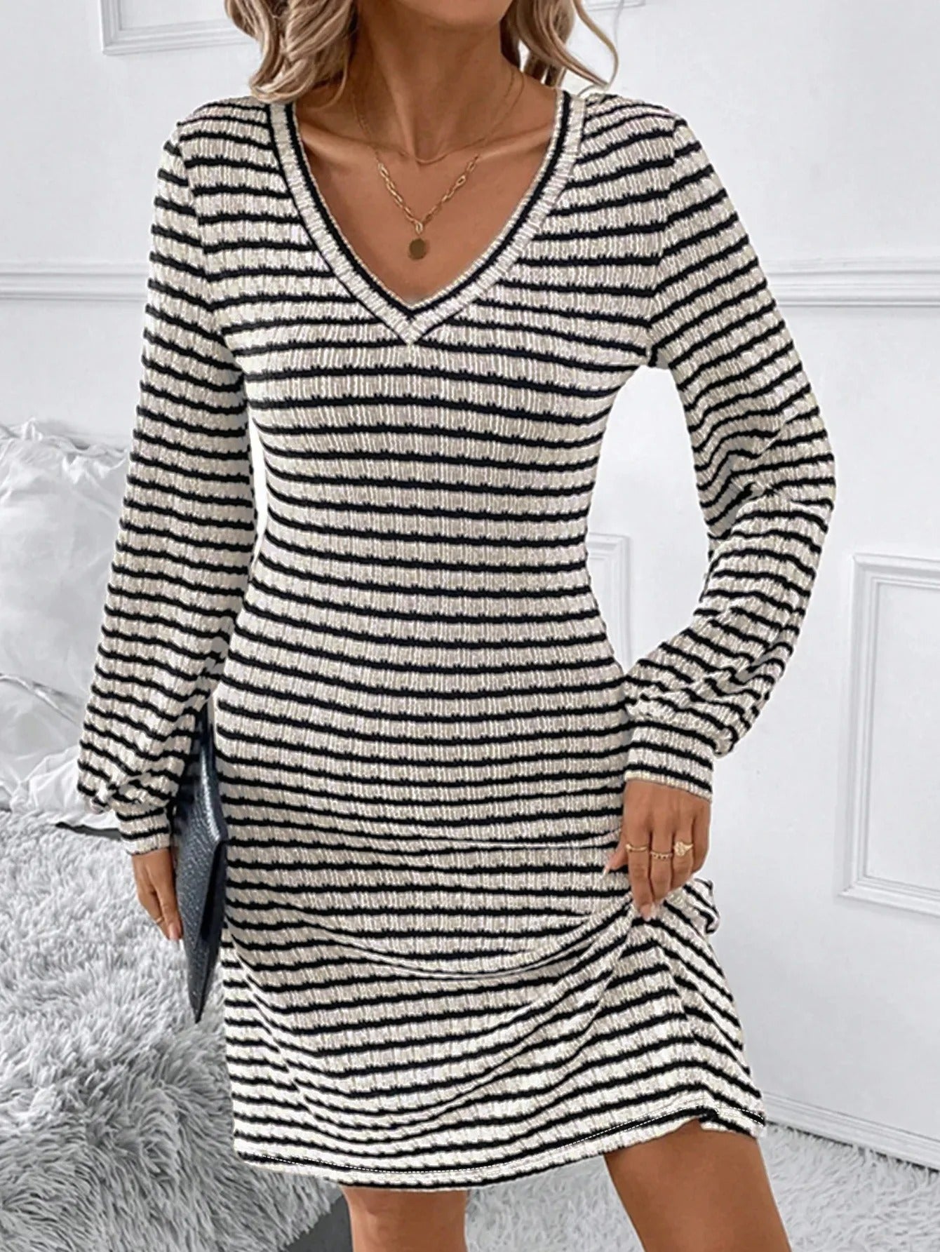 Vestido Siena – Rayas en punto elegante