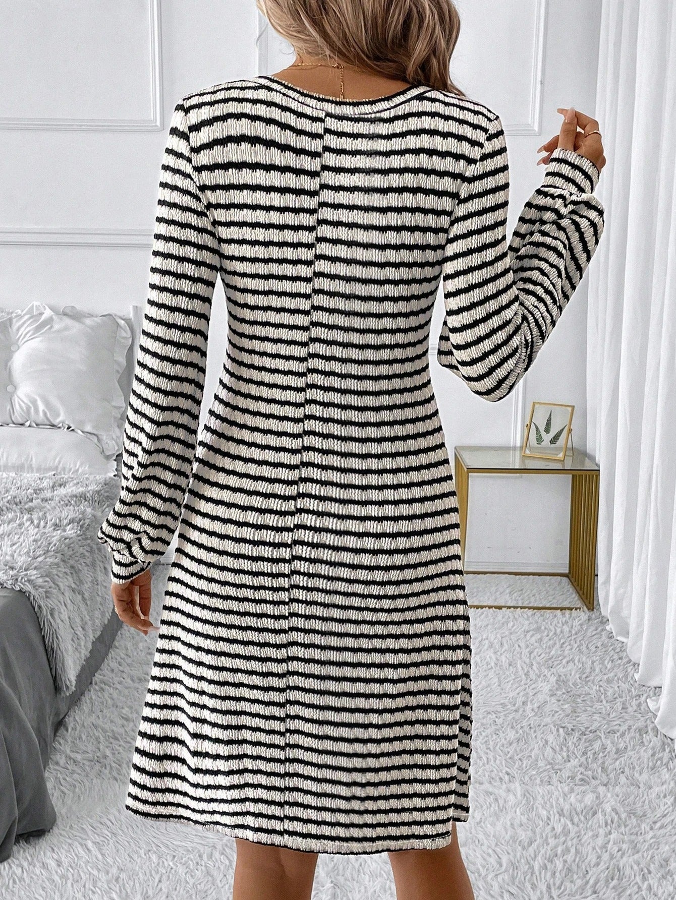 Vestido Siena – Rayas en punto elegante